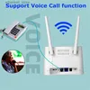 ROUTERS LTE CPE ROUTER 4G SIM CARD MODEM RJ11 Gränssnitt Voice Function LAN Wireless Wi Fi Hotspot EU Plug Europe Q231114