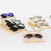 Bolsas de jóias de madeira maciça óculos display rack escadaria loja adereços pinho armazenamento multi-camada