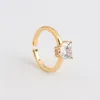 Cluster Rings Ins Creative Zircon Heart-Shaped Ring Simple Retro Colorful Peach Heart For Women Girls Fashion Jewelry Gift
