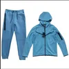 2023 YENİ Marka Erkekler Sweetsheel Tech Tech Polar Hoodie Pamuk Streç Eğitim Giyin Kaliteli ceket eşofmanları Spor Set Giysileri