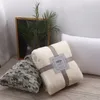 Coperta da tiro a righe solide all'ingrosso in pile di flanella Copriletto morbido per adulti Copriletto in lino soffice punto caldo invernale per camere da letto divano