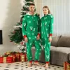 Familjsmatchande kläder vinter julpyjamas varmt tjockare blixtlås jumpsuits rompers flanell fleece overalls xmas familj look mjuk sömnkläder 231113