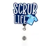 5 Pcs/Lot Fashion Key Rings Acrylic Medical Series Nurse Nursing Student Badge Reel For Nurse Accessories Scrub Life Badge Holder