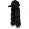 Kulkapslar mode peruk baseball cap lång syntetisk fluffig vågig hår peruker bob lockiga hårstycken justerbara för kvinnliga flickor