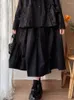 Jupes japonais Vintage Harajuku foncé taille haute noir Mini jupe courte femme été doux nœud Bandage robe de bal femmes Shirks femme