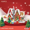 مركبة ألعاب 1026pcs Merry Christmas House Building Building Diy Doll House Newyear Santa Claus Children