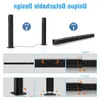 Freeshipping Wireless Löstagbar Bluetooth TV Soundbar Högtalare Hemmabioljudstång Support Optical SPDIF AUX i PXKGT