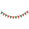 Party Decoration 12 Flags 17cm Colorful Felt Banner Garlands Birthday Bunting Baby Shower Wedding Pennant Home Supplies