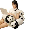 Panda tumbado de 50/70CM, juguetes de peluche Kawaii Bamboo Shoot, muñecos de oso Panda, almohada suave de peluche para niños, regalo de cumpleaños