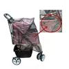 Housses de siège de voiture pour chien coupe-vent pliable étanche à l'eau anti-poussière en plastique transparent voyage en plein air animal de compagnie chaud respirant poussette landau poussette couverture