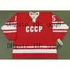 SL VINTAGE 1972 Maglie URSS della squadra 16 Vladimir Petrov 13 Mikhailov 15 Yakushev 20 Vladislav Tretiak 10 Maltsev Hockey personalizzato