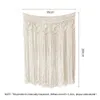 Ren gardiner Beige String Cotton Line Curtain Bohemian Wave Macrame Window Blind Valance Room Divider Door Home Decorations Cortinas 230413