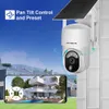 Kamery IP LS Vision 2K Solar Bezprzewodowy aparat bezpieczeństwa Outdoor 4MP Sim WI 4G CAM 360 PTZ 230414