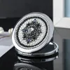 Compact Mirrors Mini Pocket Beauty Cosmetic Makeup Mirror Wedding Christmas Gift Retro Vintage Crystal Flower Folding Magnifying Mirror Make Up 231113