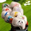 Club Heads 10pcs Golf Iron Club Head Cover Sport Accessories Wedges Covers Embroidery Waterproof Golf Rod Head Protective Case Golf Supply 231114