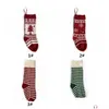 Decorações de Natal personalizadas de alta qualidade de estoque de sacos de presente de estocagem Socking Socking Large Decorative Meocks F060218 Entrega Drop Ho Dhfp6