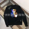 Designer Fendy Hoodie Three complete standards high version new autumn and winter F family teddy bear printed men's sweater long sleeved round neck cow belly pullover