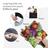 Shoppingväskor frukt och grönsaker kvinnors avslappnade axelväska stor kapacitet på att bärbara förvaring vikbara handväskor