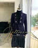 Męskie garnitury Blazers Jeltoin 2 sztuki garnitur męski swobodny kwiatowy blazer PROM TWUXEDO Tweed Shawl Lapel Dinner Party Magnie ślubne Casual Celeck 231114