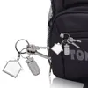 Keychains Lanyards Mini Medicine Bottle Keychain Portable Waterproof Alloy Diamond Tank Storage Box L7uo