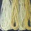 Pietre preziose sciolte PERLINE Opale bianco/giallo ROUNDELLE sfaccettato 3-5mm all'ingrosso per collana di gioielli fai da te 40 cm