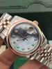 Luxury Watch Classic rostfritt stål 31mm Sapphire Watch Women Lady Automatisk mekanisk diamantsilver Rose Gold Blue Shell Dial