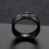 男性のための結婚指輪カップルワイドミディリングアニロローズゴールドブラックエンゲージメントボーイフレンド誕生日ジュエリードロップシップJZ282