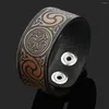 Charm Bracelets ZG 2023 남자를위한 팔찌 Dawapara 펑크 패션 수제 Vintage Viking Genuine Leather Bangle Male Jewelry