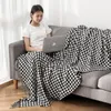 Blankets Modern Simple Throw Blanket Black and White Houndstooth Decor Sofa Blanket Homestay el Bed Towel Bed Flag Soft Scarf Tassel 230414