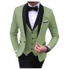 Ternos masculinos Blazers Homens Formais Ternos para Festa de Casamento Negócio Preto Xaile Lapela Um Botão Slim Fit 3 PCS BlazerVestPantsFashion Costume Homme 231114