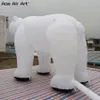 5m Long White Inflatable Polar Bear Animal Model Replica for Advertising Outdoor Events Decoration