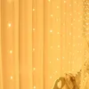 Decoratieve objecten Beeldjes Led-gordijnlicht 8 modi Batterijdoos Afstandsbediening Kerstverlichting String Bruiloft Kerstdecoratie voor thuis Slaapkamer Jaarlamp 231114