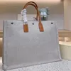 Borsa da spiaggia all'aperto Borsa tote unisex in tela Borsa alla moda di grande capacità 48 cm