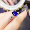 Cluster Rings Ring Sterling Silver 925 Blue Corundum Garnet Natural Peridot Opal Free Mailing Women's Engagement Gift Fine Jewelry