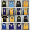 SL 8 24 Bryant Basketball Jersey Bean The Mamba Mitch Ness Purple Black Amarelo Tamanho S-xxl