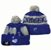 Dodgers Beanie Los Angeles Berretti Tutte le 32 squadre Lavorato a maglia con risvolto Pom Berretti da baseball Cappelli a righe Sideline Lana calda USA College Sport Cappelli lavorati a maglia Berretto per donna a14