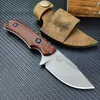 목재 BM 15017 포인트 CPM-S30V Hunter Short Knife Canyon Satin Drop Outdoor EDC 도매 손잡이 고정 숨겨진 블레이드 부시 크래프트 생존 CO MVSH