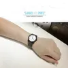 Bilek saatleri 2023 Enmex Yaratıcı Tasarım Nötr Holluwatch Basit yaratıcı stil yüz kısa moda kuvars bayan saatler