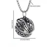 Pendant Necklaces Silver-Plated Phoenix Niaoga Wu Box Openable Sachet Necklace Women's Fashion Retro Jewelry Gift