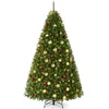 Juldekorationer dutrieux semester dekoration 75ft prelit artificiellt träd vikbar ultratick med 700 lampor gröna 231113