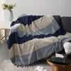 Battaniyeler kanepe havlu kapağı örülmüş battaniye püskül ev dekoratif Hint Konu Battaniyeler Ekose duvar asılı goblen dekor 230414