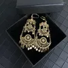 Boucles d'oreilles pendantes en forme de lune arabe, en alliage de Zinc, accessoires de mariage pour femmes, élégants et généreux, marocain, vente en gros