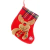 Рождественские носки, подарочный пакет, маленькие рождественские носки, подвеска на рождественскую елку, подарок, сумка для конфет, рождественское украшение P142