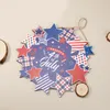 Decoratieve bloemen Glitter bomen Decoraties muur hangen welkom krans hanger voor voordeur Amerikaanse patriottische onafhankelijkheid