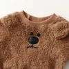 Ensembles de vêtements Hiver bébé garçon fille vêtements ensembles automne polaire sweat pantalon enfant en bas âge enfants pyjamas dessus chaud pantalon bébé vêtements d'extérieur 231114