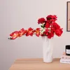 Decorative Flowers Artificial Peony Bride Silk Red Rose White Daisy Bouquet DIY Wedding Home Garden Decor Accessories Butterfly Orchid