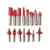 Freeshipping 15Pcs/lot Milling Cutter Router Bit Wood Cutter 8mm Carbide Mill Shank Wood Carving Woodworking Milling Cutting Tools Vghnb