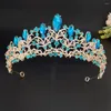 Haarspangen Tiaras und Kronen Braut Hochzeit Zubehör Silber Farbe Gold Frauen Mode Kristall Strass Kopf Schmuck Diademe