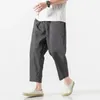 Pantalons pour hommes Zongke Longueur de la cheville Lin Hommes Pantalons de survêtement Coréen 2023 Vêtements d'automne Vêtements Joggers Streetwear Jogger