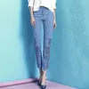 Jeans pour femmes Nordic Winds Denim Crayon Pantalon Femme 2023 Slim Crochet Fleur Processus Creux Allover Dentelle Femmes NW19B6086